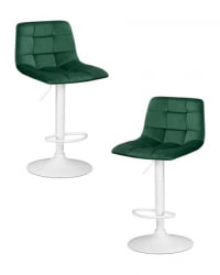 Стул барный DOBRIN TAILOR WHITE (зеленый велюр (MJ9-88)) 2 шт