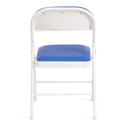 Стул FOLDER (mod. 3022G) каркас: металл, сиденье/спинка: экокожа, 46.5 х 47.5 х 79 см, blue (синий) / white (белый)