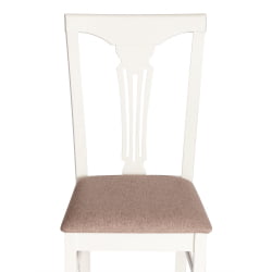 Стул Гермес/ Hermes дерево гевея, 43х49х94см, Ivory white, ткань серая (TM-164)