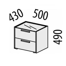 Тумба прикроватная Монако 903.07 Дуб Вотан / Белый шпон / Альпийский белый