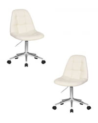 Офисное кресло для персонала DOBRIN MONTY (кремовый) 2 шт