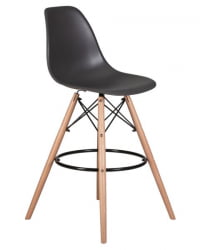 Стул барный ДОБРИН ДСВ БАР (ножки светлый бук, цвет темно-серый (ГР-04)) 2 шт / DOBRIN DSW BAR (GR-04))