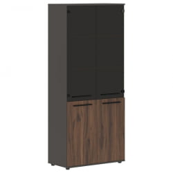 Шкаф комбинированный ЕДИС ЕХCС 85.2 Дуб Денвер темный Черный Мокко / EDIS EHCS