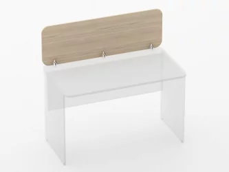 Экран разделительный прямой Glassy 5.14.12 Бук светлый