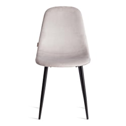 Металлический стул BREEZE (mod. JSC-58) Велюр/металл , 44 х 53 х 86 см, Light grey (светло-серый) HLR14 / черный