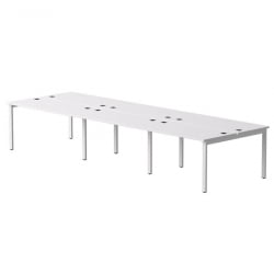 Бенч-система на 6 мест на металлокаркасе, опоры 45 гр Everprof EVO 254S016 (4140) Белый