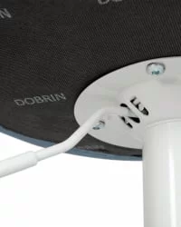 Стул барный DOBRIN TAILOR WHITE Пудрово-голубой велюр MJ9-74