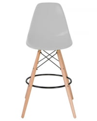 Стул барный ДОБРИН ДСВ БАР (ножки светлый бук, цвет сиденья светло-серый (ГР-01)) 2 шт / DOBRIN DSW BAR (GR-01))