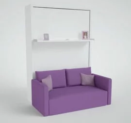 Кровать двуспальная из металла Смарт 1 без шкафа К 1400 Дуб молочный