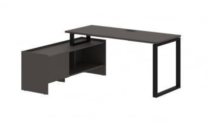 Стол с тумбой EDIS EQCT 17614 Мокко Черный