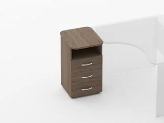 Тумба приставная на 3 ящика с нишей Glassy 3.10.13 Дуб Верцаска