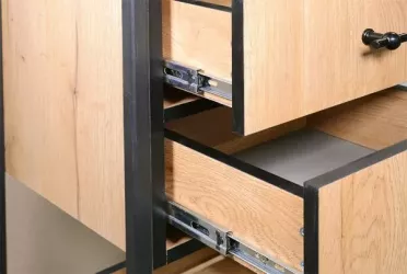 Стеллаж Берген 3 Дуб Крафт Золотой Черный