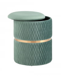 Пуф Джесси с ящиком велюр Бирюзовый