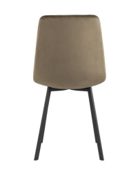 Комплект из четырех стульев Chilly велюр коричневый ножки металл черные