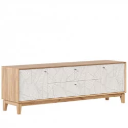 Тумба ТВ 1800 Ройбен ЛД 640.010.000 Дуб золотой Белый