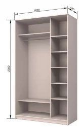 Шкаф-купе Хит-23-12-11 Дуб млечный