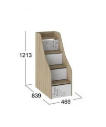 Лестница приставная с ящиками Оксфорд ТД-139.11.12 Ривьера Белый с рисунком