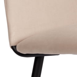 Стул La Rousse NEW, велюр, бежевый/черный, 7, 45x55x93 см