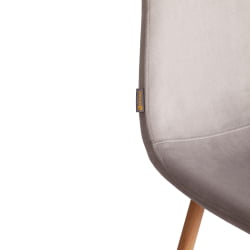 Дизайнерский стул БРЕЕЗЕ (мод. ДЖСC-58) Велюр/металл , 44 х 53 х 86 см, Лигхт грей (светло-серый) ХЛР14 / натуральный / BREEZE (mod. JSC-58) Light grey HLR14