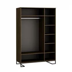 Шкаф трехстворчатый с зеркалом Loft с зеркалом Дуб Табак