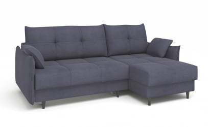 Диван тканевый Каролина  угловой универсальный ткань Lamb slate (1600*2260*930) Синий, 2106399/51841/7