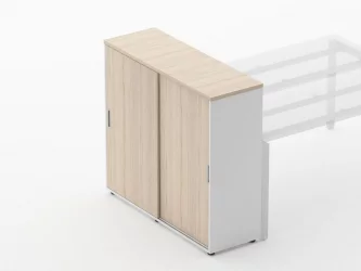 Тумба-купе высокая для рабочего модуля Deka 9.03.125 Туя/Белый