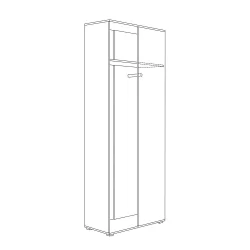 Шкаф для одежды Куба 13.137 Дуб сонома-белый премиум