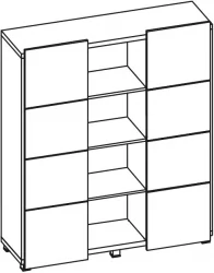 Шкаф высокий Charisma CH4C150 Орех лион