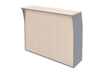 Стойка ресепшн прямая IMAGO РС-3 PC-3 Клен Металлик