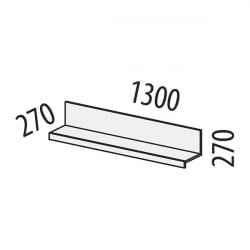 Полка навесная (лев/прав) Николь 603.26