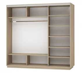 Шкаф-купе трехдверный Экспресс Трио Элемент 2400х2200h Дуб сонома