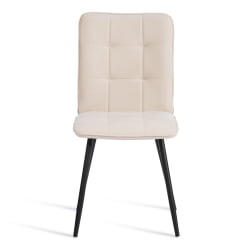 Стул обеденный Bari флок , 46х55х89, молочный/черный, 4