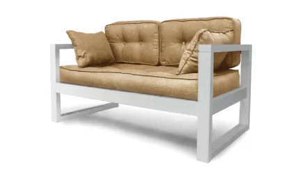 Диван двухместный DEmoku Д-2 бежевый_белый