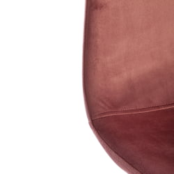 Кухонный стул BREEZE (mod. 4724) вельвет/металл, 44 х 53 х 87 см, Coral (коралловый) HLR44 / белый