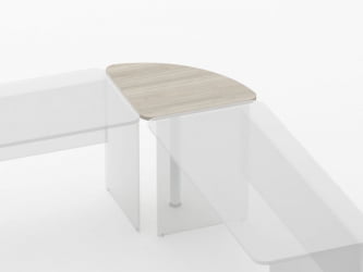 Приставка угловая Glassy 2.16 Дуб сантана светлый