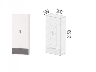 Бельевой шкаф Денвер 400.02