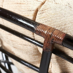 Кресло PAPASAN 23/01 W /с подушкой/ диаметр подушки 129 см, 115х101х104 см, Antique brown (античный черно-коричневый), ткань Старт