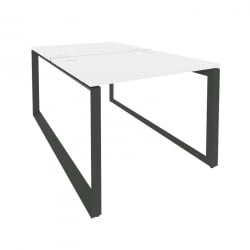 Рабочая станция на О-образном м/к ОНИКС О.МО-Д.РС-2.1.8 Белый Бриллиант/Антрацит / ONIX O.MO-D.RS-2.1.8