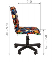 Детское кресло CХАИРМАН ТИН (КИДС) 109 черный пластик CРАЗЙ / CHAIRMAN (KIDS) CRAZY