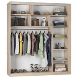 Шкаф-купе B-220х200х60-1(Венге-ДМ-D7D7D7)