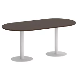 Стол овальный ХОМЕ ОФФИCЕ ВР.СП-5-180.1 Венге Цаво/Белый металл / HOME OFFICE VR.SP-5-180.1