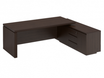 Стол руководителя на опорной тумбе MARK МК 138 левый Дуб валенсия