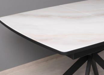 Обеденный стол Орфей 46 (02) Мрамор золотистый-Черный