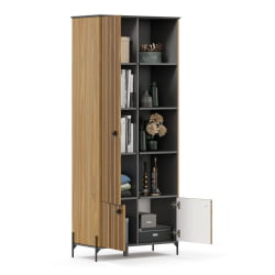 Шкаф Элиот 790 ЛД 414.040.000 Оникс Серый/Орех фактурный