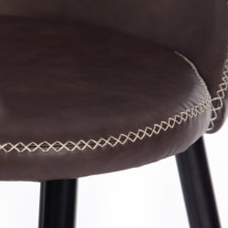 Стул барный FLAIR BAR (mod. 9018) экокожа/металл, 60 х 56 х 106 см , коричневый 1/черный