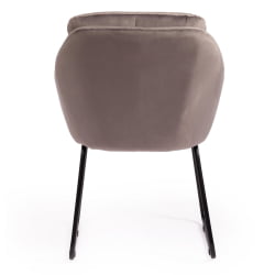 Кресло STAR (mod. CY-1919) вельвет/металл, 68 х 60 х 88 см , серый (HLR 24)/черный