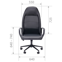 Кресло руководителя Chairman CH941 экокожа Черный