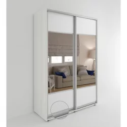 Шкаф-купе Акцент-Дуэт КВ 1400х600 Выбеленное дерево