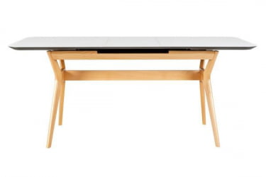 Стол раскл. Нарвик Glass 120-150 Automatic Natur/Light matte glass