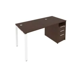 Рабочая станция с опорной тумбой Metal System Б.РС-СТП -1.2 Венге/Белый